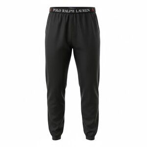 Polo Ralph Lauren Men’s Black Lounge Jogger Sleep Pants Logo Waistband NWT